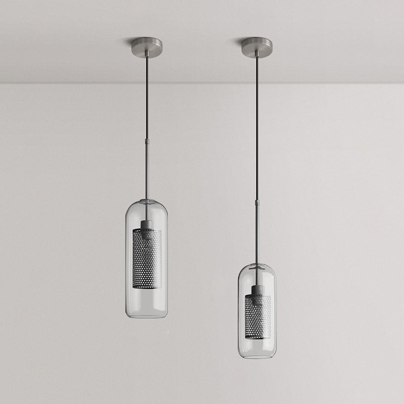 Industrial Glass Hanging Light Household Pendant Lighting for Living Room