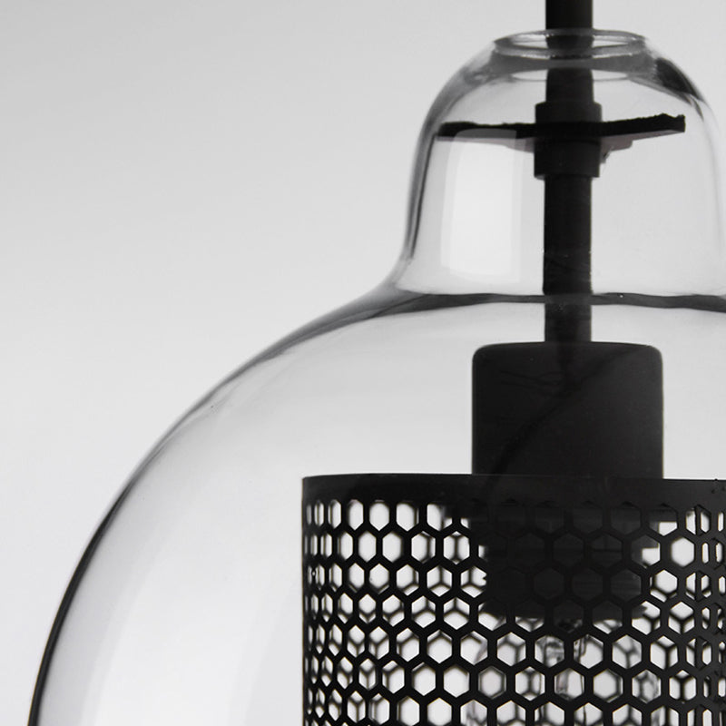 Industrial Glass Hanging Light Household Pendant Lighting for Living Room