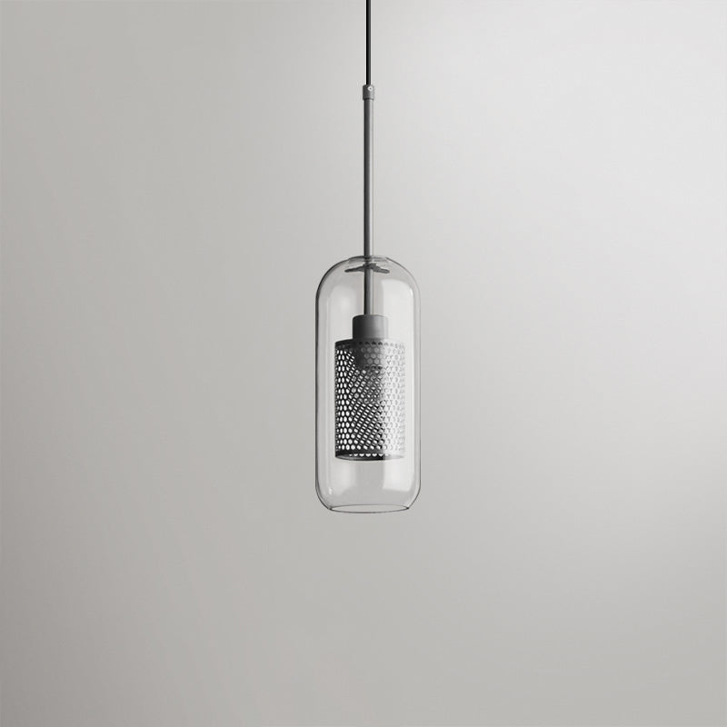 Industrial Glass Hanging Light Household Pendant Lighting for Living Room