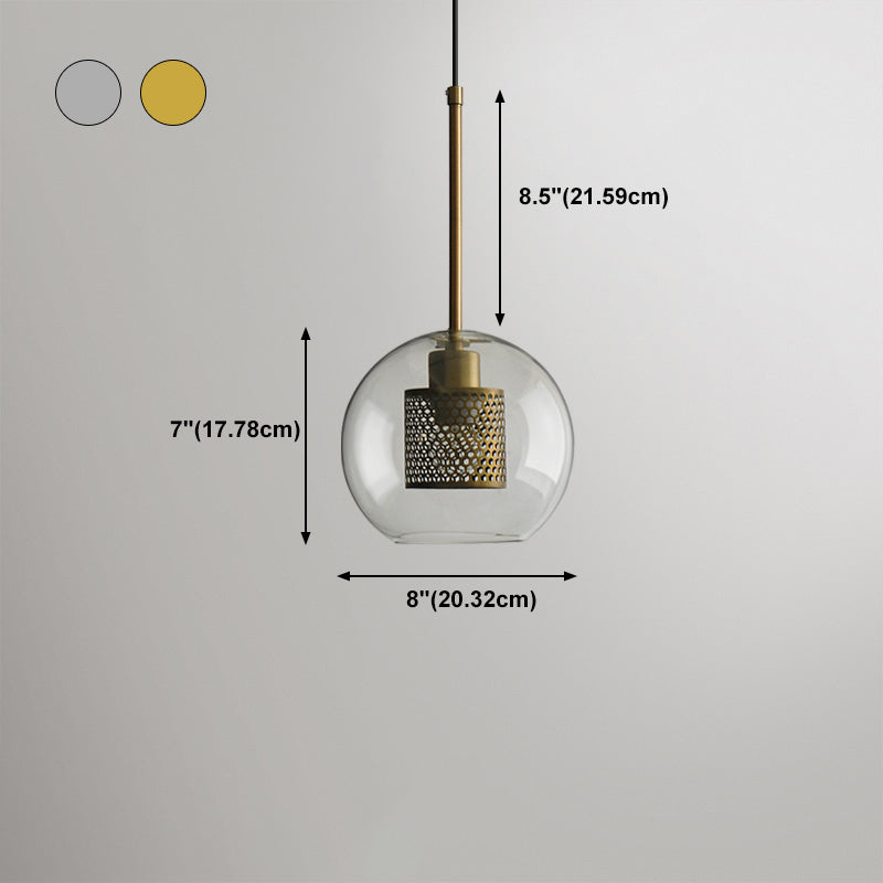 Industrial Glass Hanging Light Household Pendant Lighting for Living Room