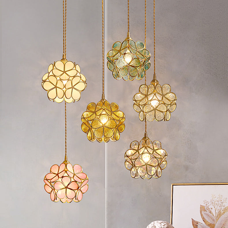 LED contemporain suspendu aux fleurs en forme de fleur