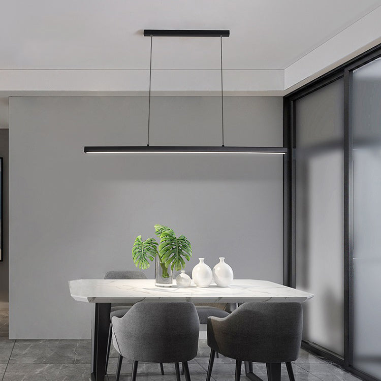 1-leichte LED-Inselleuchte einfache Stil Lineare Hanglampe mit Acrylschatten