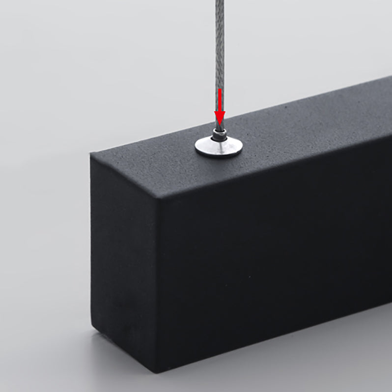 1-leichte LED-Inselleuchte einfache Stil Lineare Hanglampe mit Acrylschatten