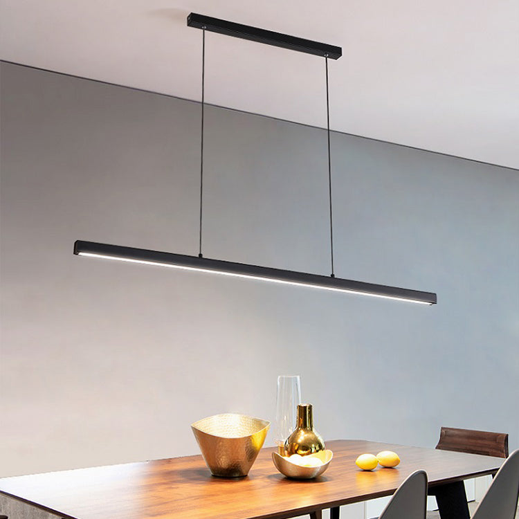 1-leichte LED-Inselleuchte einfache Stil Lineare Hanglampe mit Acrylschatten