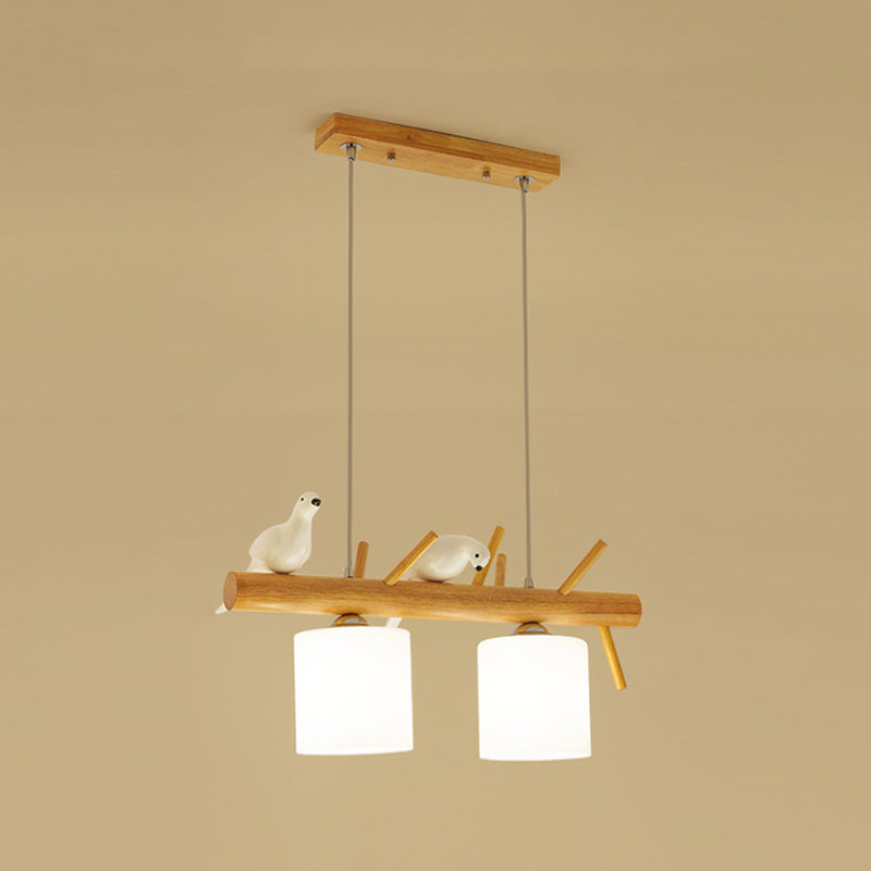 Lámpara simple de madera de madera accesorios de iluminación colgante de madera para comedor