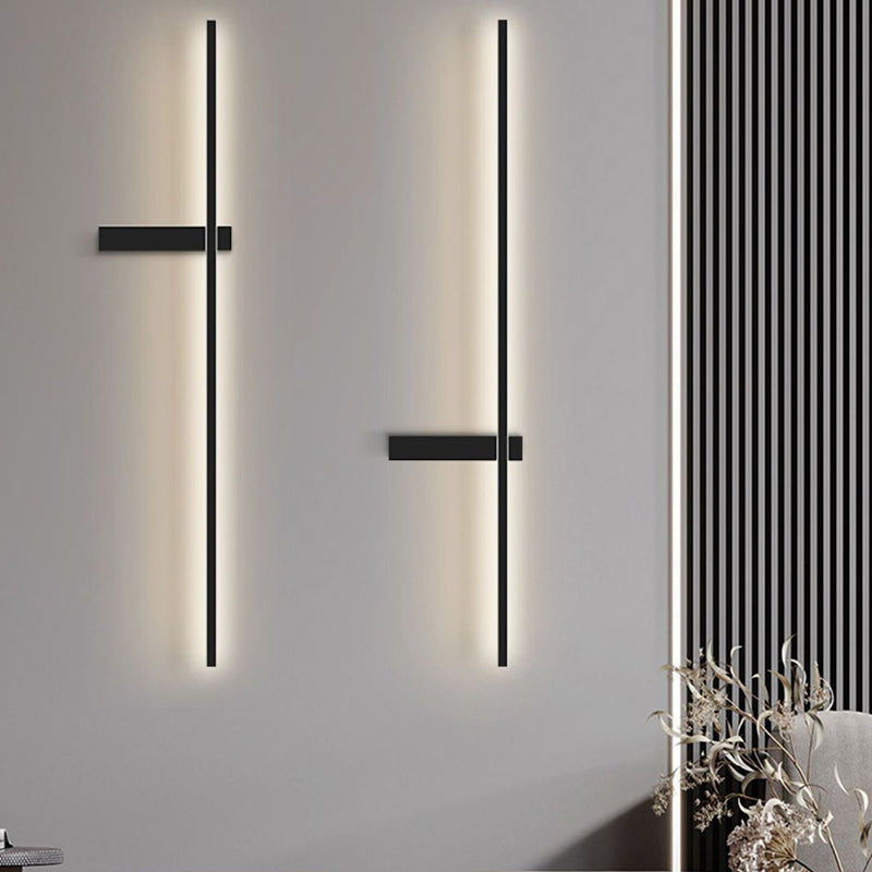 Moderne Wandleuchte minimalistische gerade LED -Wandleuchten mit Aluminium für Schlafzimmer