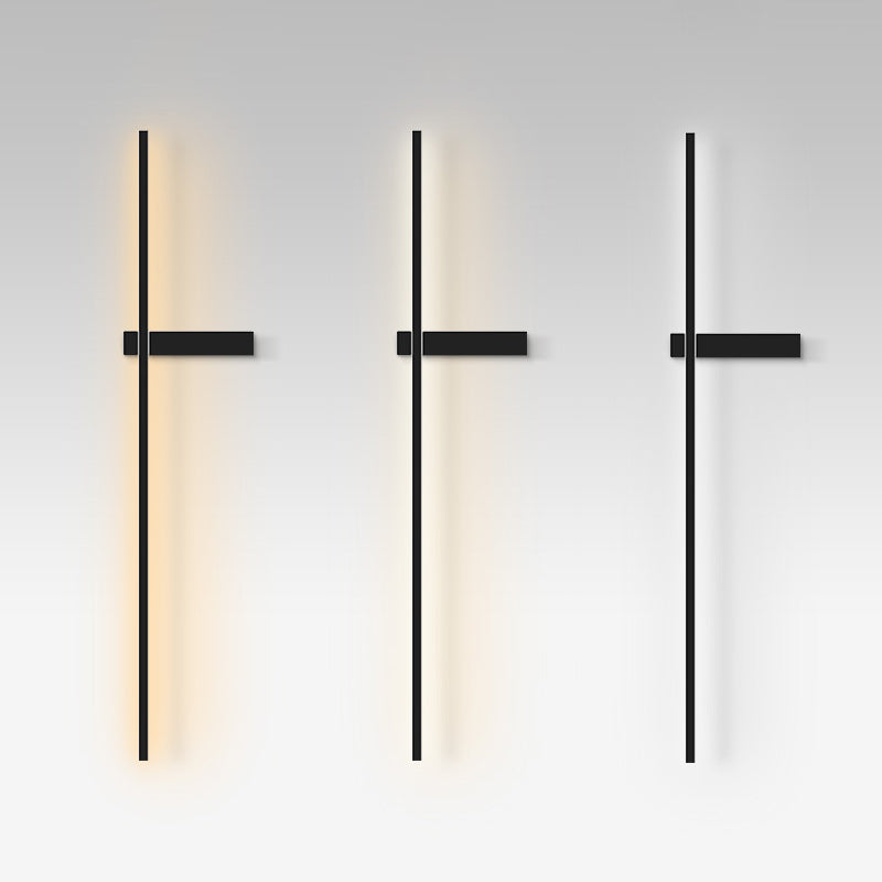 Moderne Wandleuchte minimalistische gerade LED -Wandleuchten mit Aluminium für Schlafzimmer