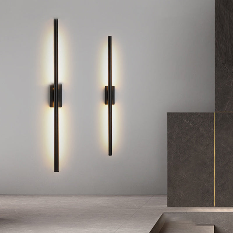Stile moderno a muro leggero minimalista dritto a led muro con metallo per camera da letto