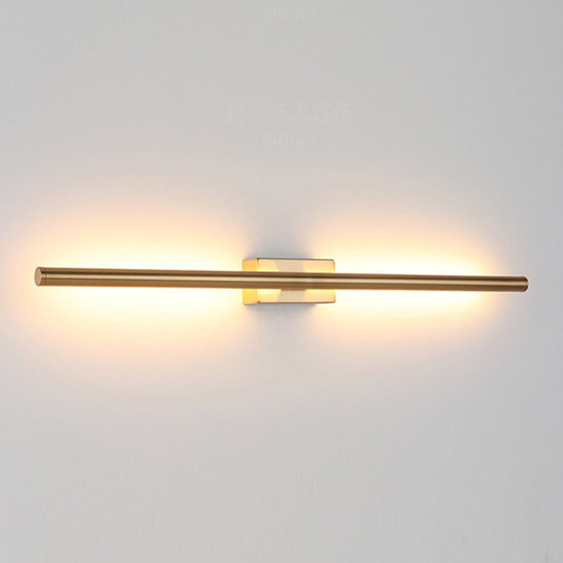 Stile moderno a muro leggero minimalista dritto a led muro con metallo per camera da letto