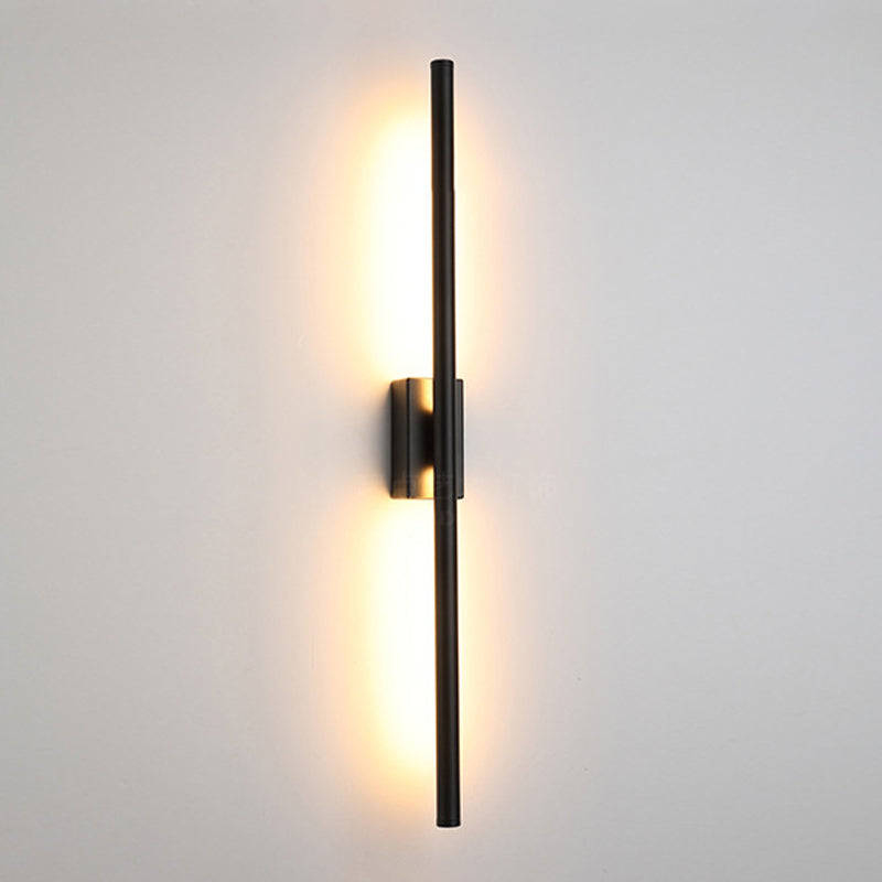 Stile moderno a muro leggero minimalista dritto a led muro con metallo per camera da letto