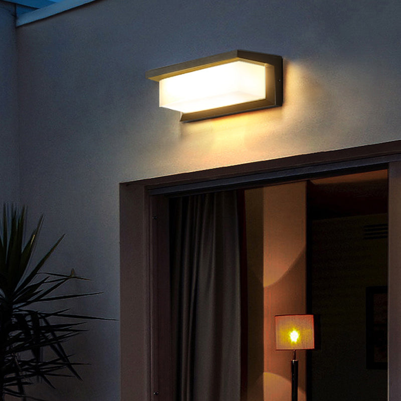 Moderne Aluminiumwandleuchte wasserdichte geometrische LED -Wandwaschmaschine für draußen