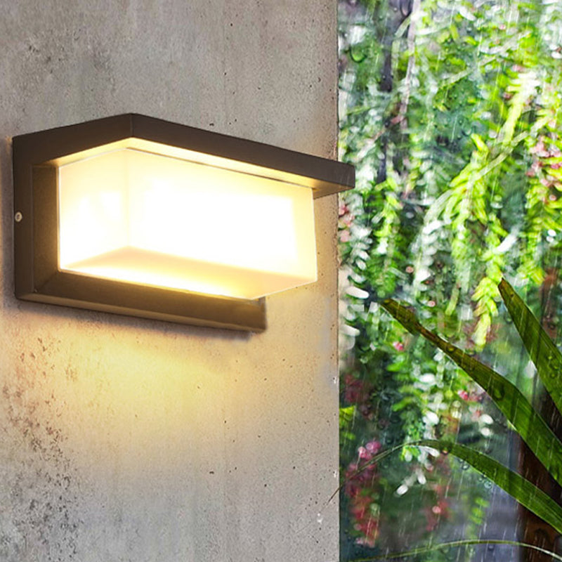 Moderne Aluminiumwandleuchte wasserdichte geometrische LED -Wandwaschmaschine für draußen