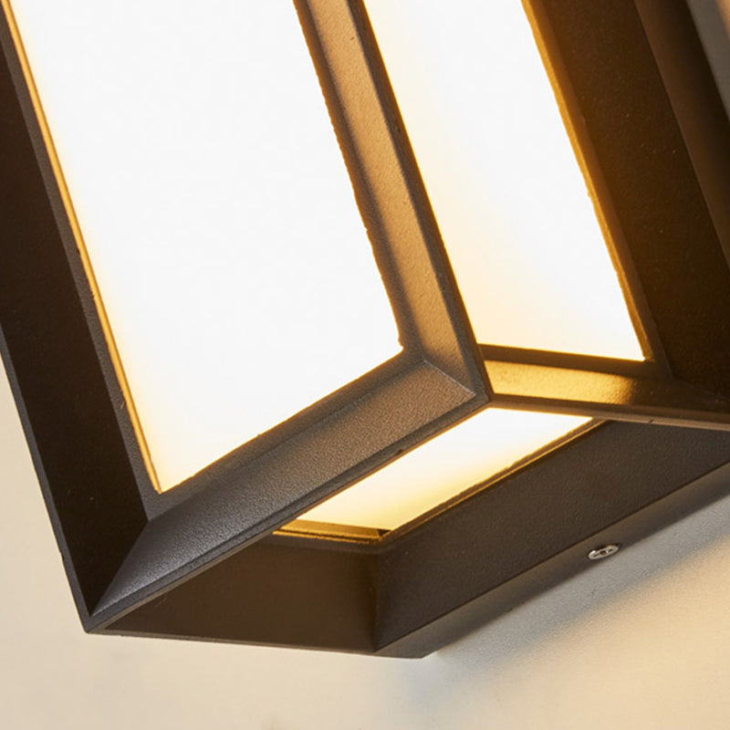 Moderne Aluminiumwandleuchte wasserdichte geometrische LED -Wandwaschmaschine für draußen