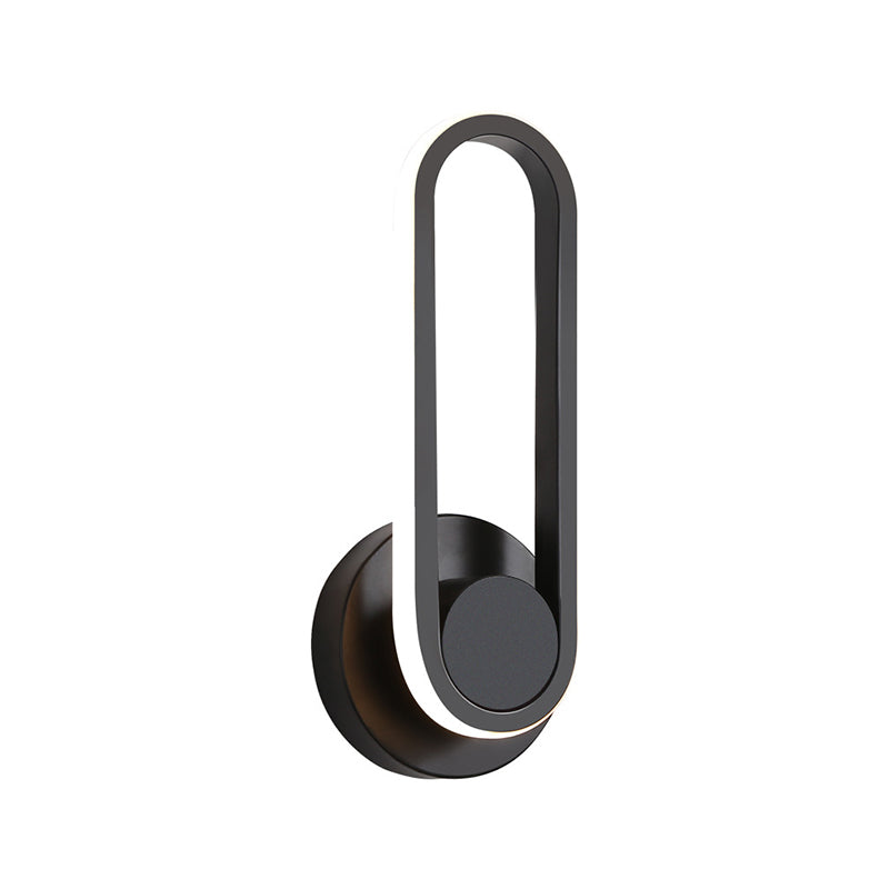 Forma ovale per parete in metallo in stile nordico forma ovale da 12 "Prontoni a parete a LED per camera da letto