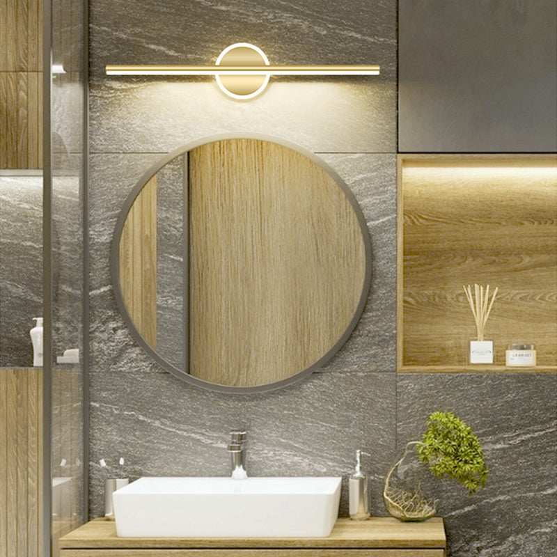 Goldene LED -Waschtischleuchten modernistischer Spiegel vordere Beleuchtung mit Silikonschatten