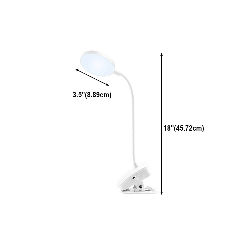 Ring LED Table Lamp Contemporary Table Lamps for Study Room with PC Shade