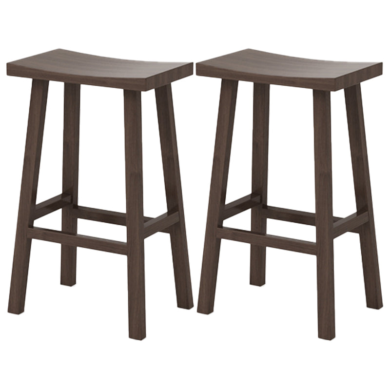 Taburete de bar de madera sin respaldo, sin brazos, moderno, para cocina, con asiento y pedal de madera