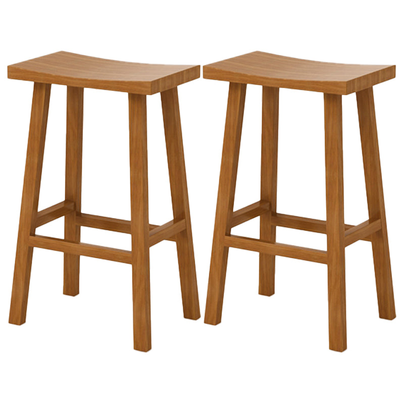 Taburete de bar de madera sin respaldo, sin brazos, moderno, para cocina, con asiento y pedal de madera