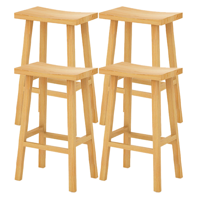 Taburete de bar de madera sin respaldo, sin brazos, moderno, para cocina, con asiento y pedal de madera