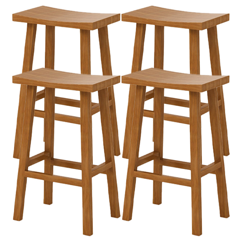 Taburete de bar de madera sin respaldo, sin brazos, moderno, para cocina, con asiento y pedal de madera
