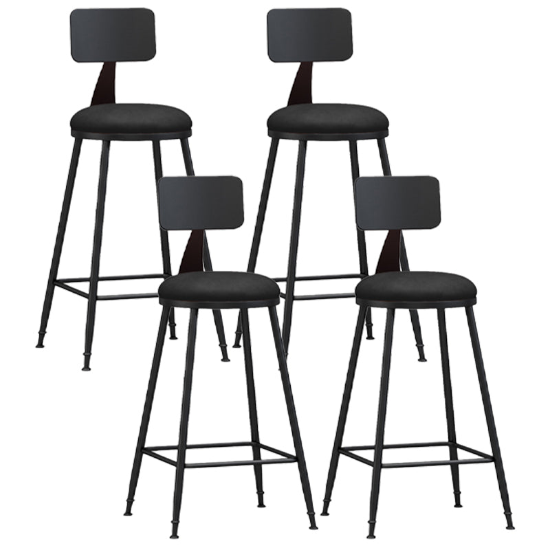 Moderner, armloser Thekenhocker mit Rückenlehne, Eisen, Wohnzimmer-Barhocker mit Pedal, 1 Stück