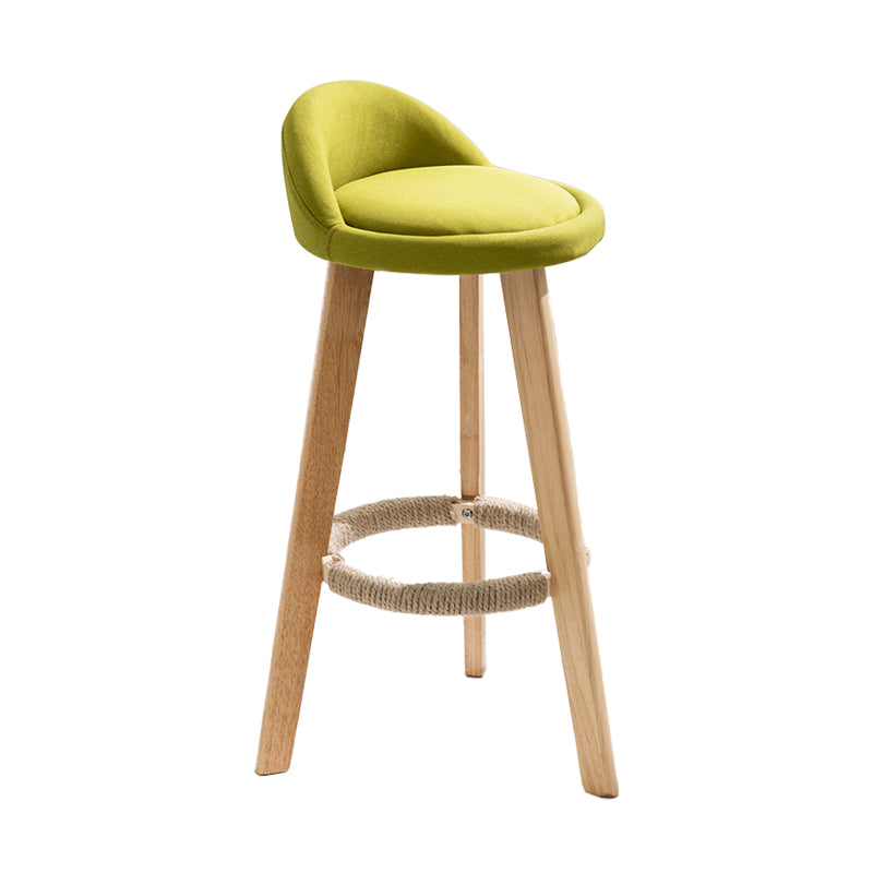 Taburete moderno sin brazos para mostrador, taburete de bar de cocina de madera con Pedal