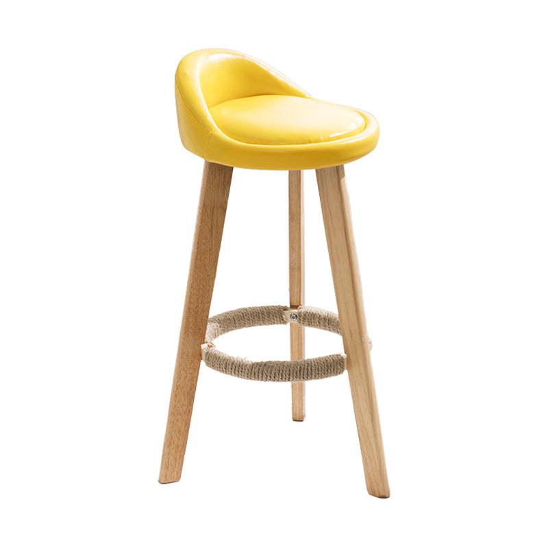Moderner Küchen-Barhocker aus Holz mit armloser Rückenlehne und Pedal