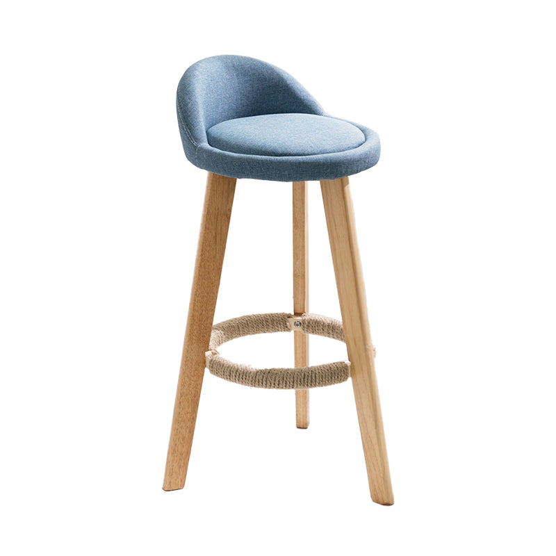 Moderner Küchen-Barhocker aus Holz mit armloser Rückenlehne und Pedal
