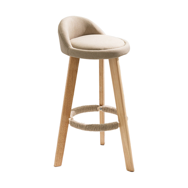 Taburete moderno sin brazos para mostrador, taburete de bar de cocina de madera con Pedal