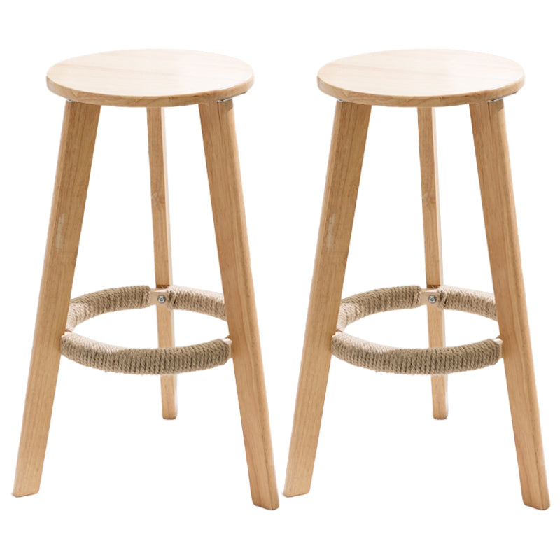 Taburete moderno sin brazos para mostrador, taburete de bar de cocina de madera con Pedal