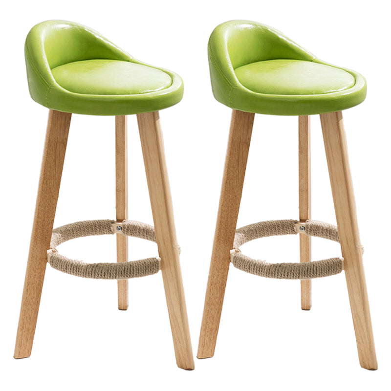 Taburete moderno sin brazos para mostrador, taburete de bar de cocina de madera con Pedal
