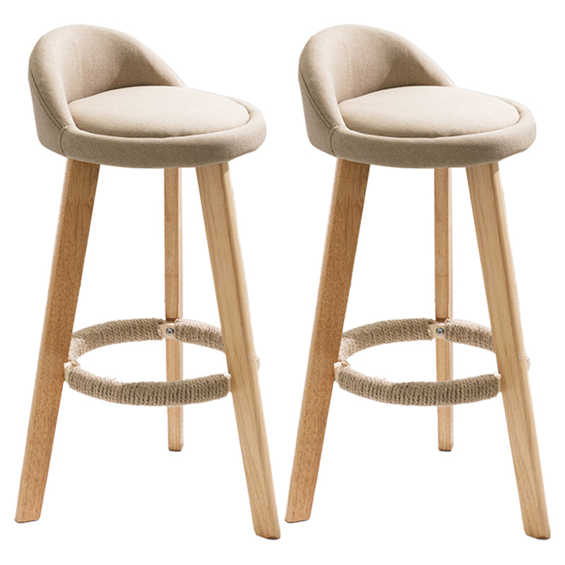 Taburete moderno sin brazos para mostrador, taburete de bar de cocina de madera con Pedal