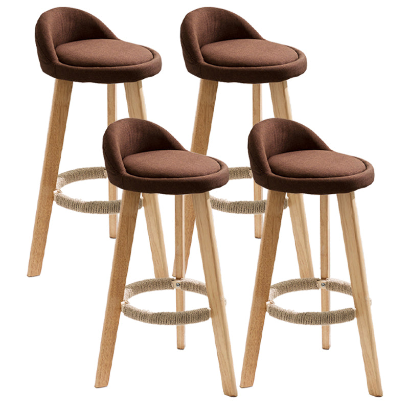 Taburete moderno sin brazos para mostrador, taburete de bar de cocina de madera con Pedal