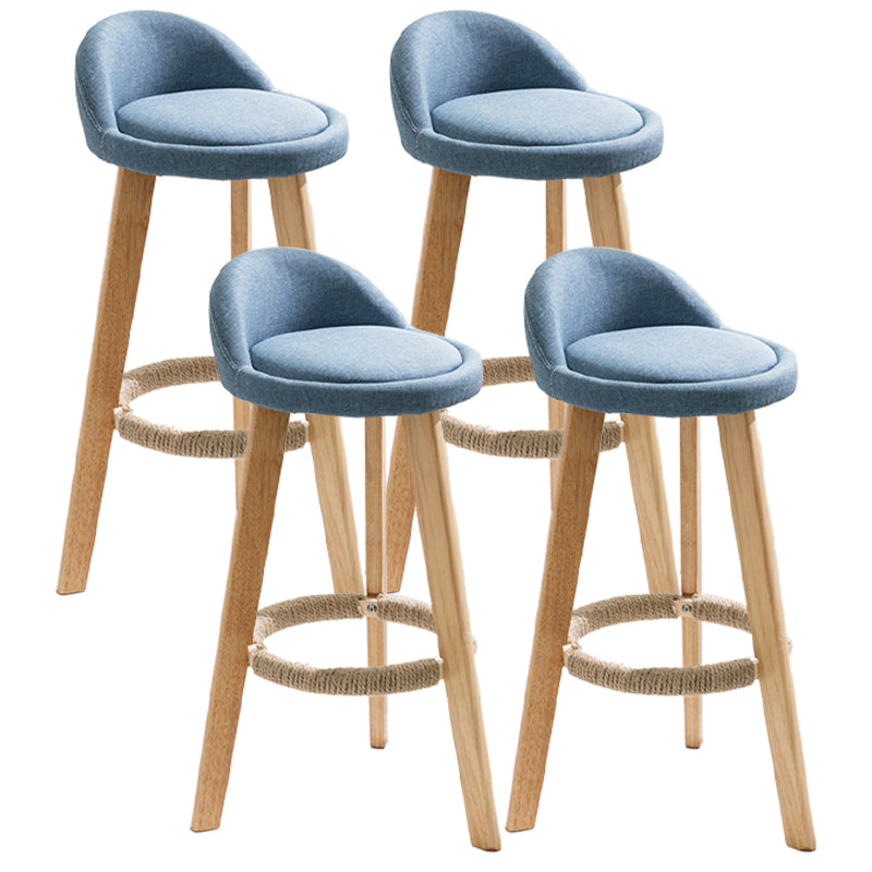 Taburete moderno sin brazos para mostrador, taburete de bar de cocina de madera con Pedal