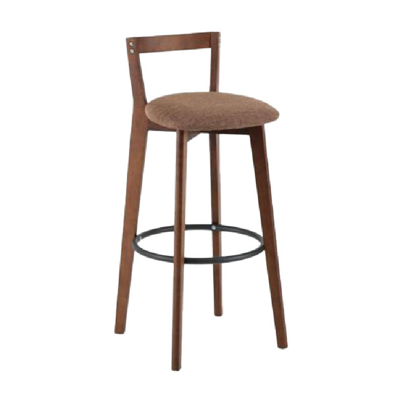 Modern Backrest Armless Counter Stool Wood kitchen Bar Stool with Cushion and Pedal
