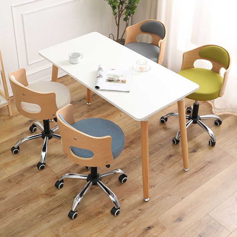 Industrial Style Bar-stool Round Seat with Adjustable Height Barstool for Kitchen
