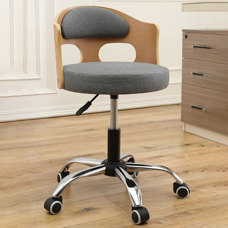 Industrial Style Bar-stool Round Seat with Adjustable Height Barstool for Kitchen