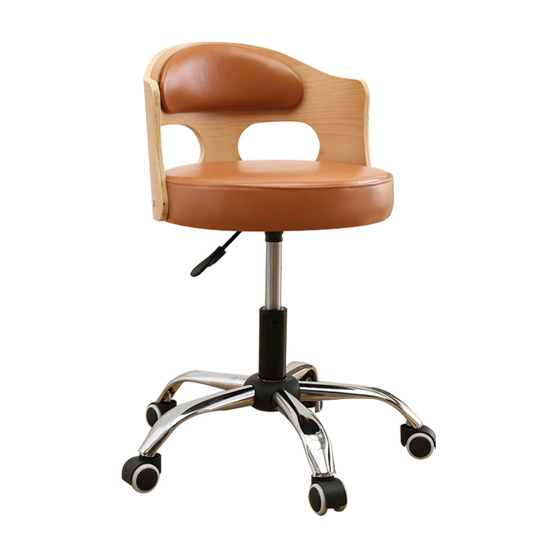 Industrial Style Bar-stool Round Seat with Adjustable Height Barstool for Kitchen