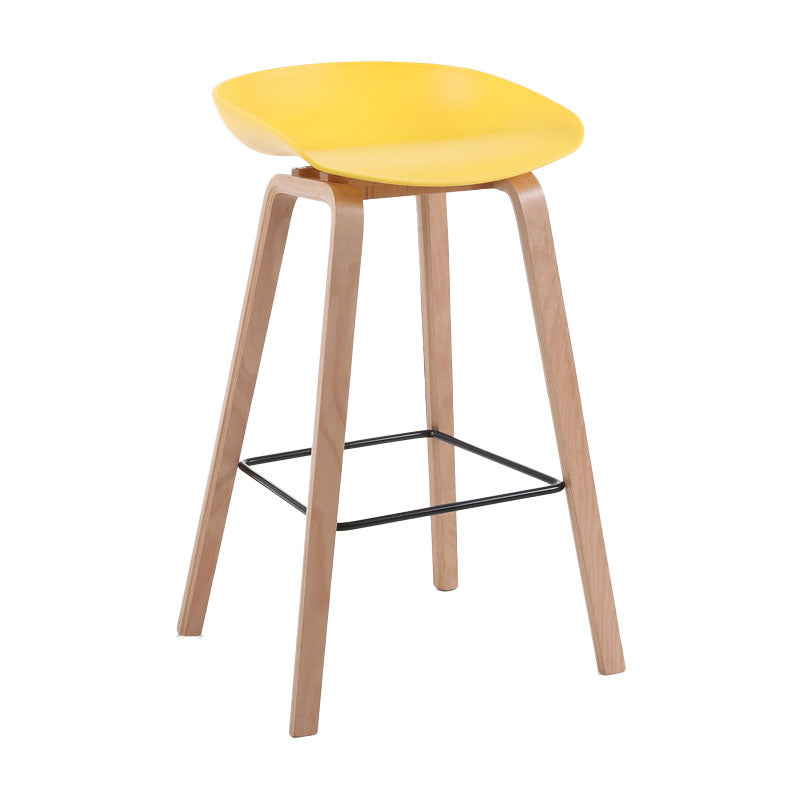Scandinavia in stile bar-sgabello gambe in legno pp sedile sedile da bar per cucina da bar