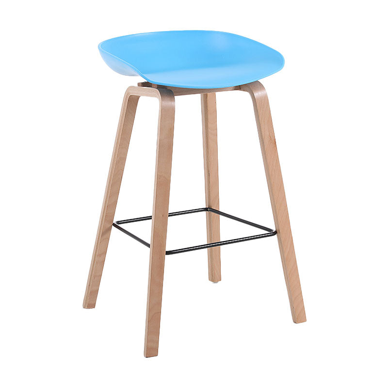 Scandinavia in stile bar-sgabello gambe in legno pp sedile sedile da bar per cucina da bar