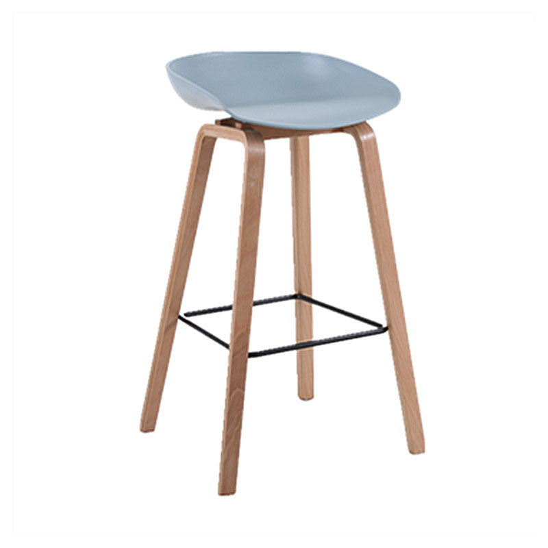 Scandinavia in stile bar-sgabello gambe in legno pp sedile sedile da bar per cucina da bar