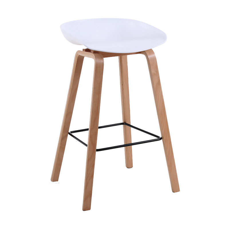 Scandinavia in stile bar-sgabello gambe in legno pp sedile sedile da bar per cucina da bar