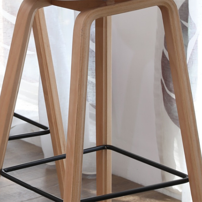 Scandinavia in stile bar-sgabello gambe in legno pp sedile sedile da bar per cucina da bar