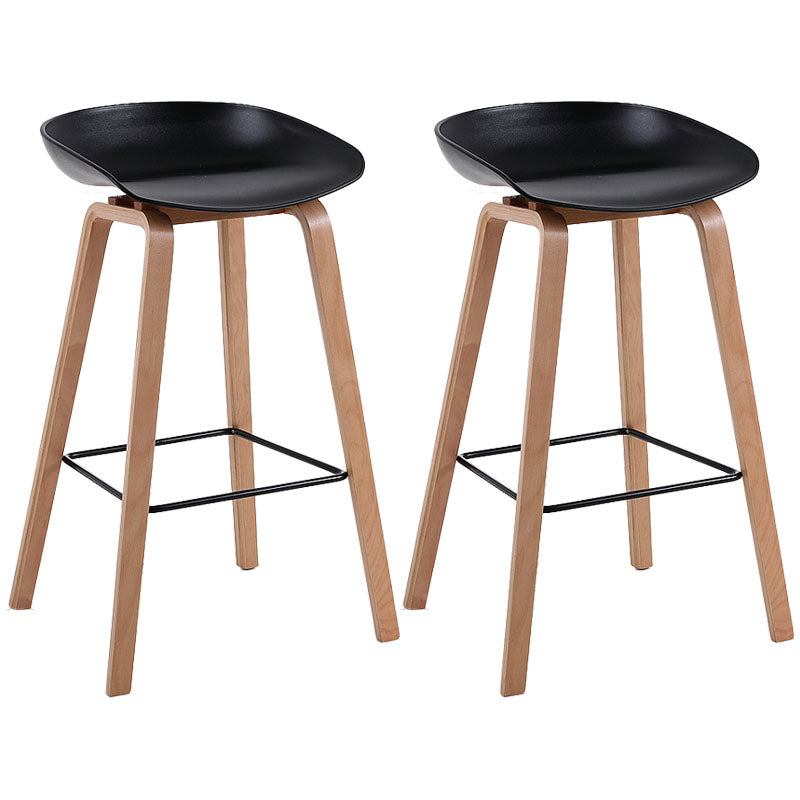 Scandinavia in stile bar-sgabello gambe in legno pp sedile sedile da bar per cucina da bar