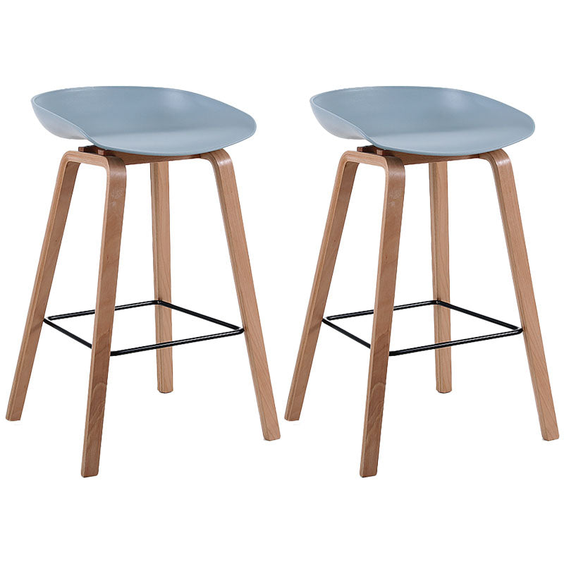 Scandinavia in stile bar-sgabello gambe in legno pp sedile sedile da bar per cucina da bar