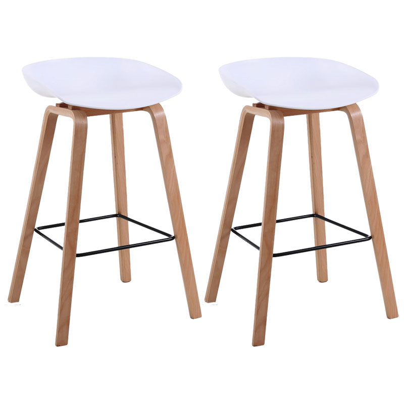 Scandinavia in stile bar-sgabello gambe in legno pp sedile sedile da bar per cucina da bar