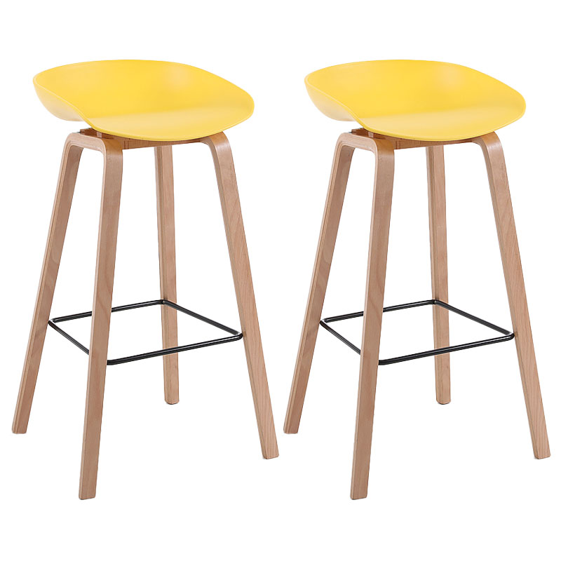 Scandinavia in stile bar-sgabello gambe in legno pp sedile sedile da bar per cucina da bar