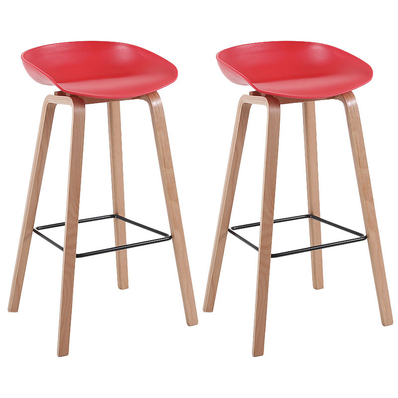 Scandinavia in stile bar-sgabello gambe in legno pp sedile sedile da bar per cucina da bar