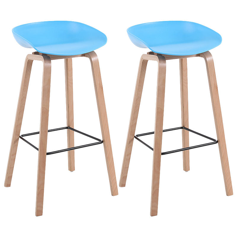 Scandinavia in stile bar-sgabello gambe in legno pp sedile sedile da bar per cucina da bar