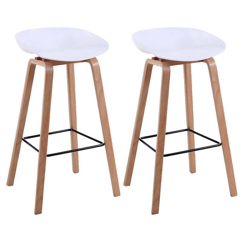 Scandinavia in stile bar-sgabello gambe in legno pp sedile sedile da bar per cucina da bar